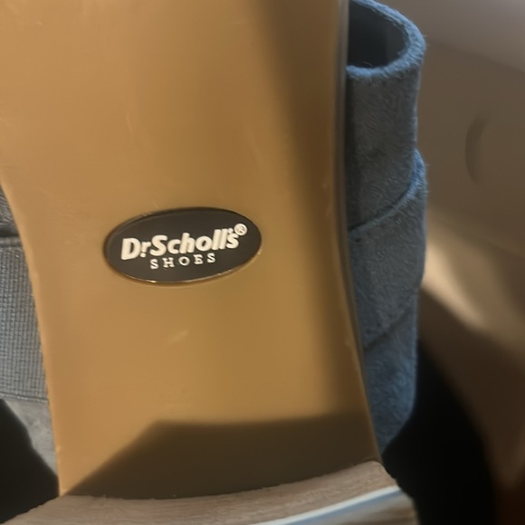 Dr Scholls shoes spellbound sandal heel blue size 8 slip on - Picture 9 of 11